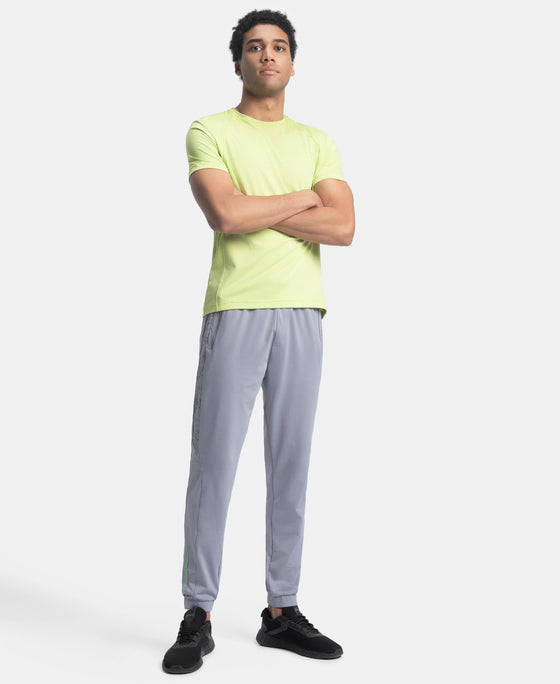 Microfiber Elastane Stretch Jogger with Zipper Pockets and StayDry Treatment - CP Grey