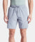 Recycled Microfiber Elastane Stretch Solid Shorts with Zipper Pockets and StayFresh Treatment - Grey