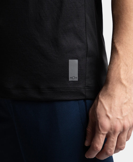 Lightweight Microfiber Solid Tank Top with Breathable Mesh - Black