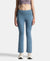 Microfiber Elastane Stretch Regular Fit Flared Pants with StayFresh Treatment - Frost