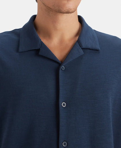 Super Combed Cotton Rich Knit Shirt - Dress Blue