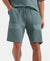 Super Combed Cotton Textured Knit Shorts with Side Pockets - Blue