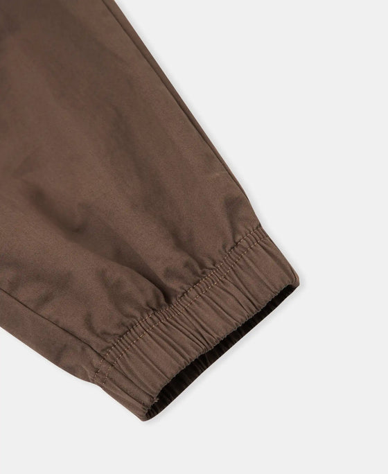 Super Combed Cotton Woven Regular Fit Cargo Jogger with Seven Pockets - Dark Khaki