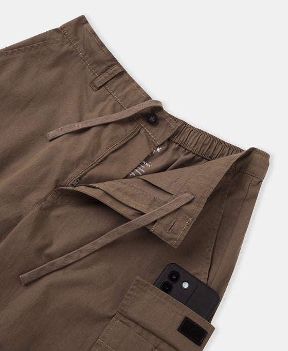 Super Combed Cotton Woven Regular Fit Cargo Jogger with Seven Pockets - Dark Khaki