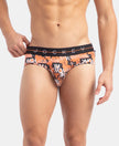 Super Combed Cotton Elastane Stretch Printed Brief with Ultrasoft Waistband - Flamingo
