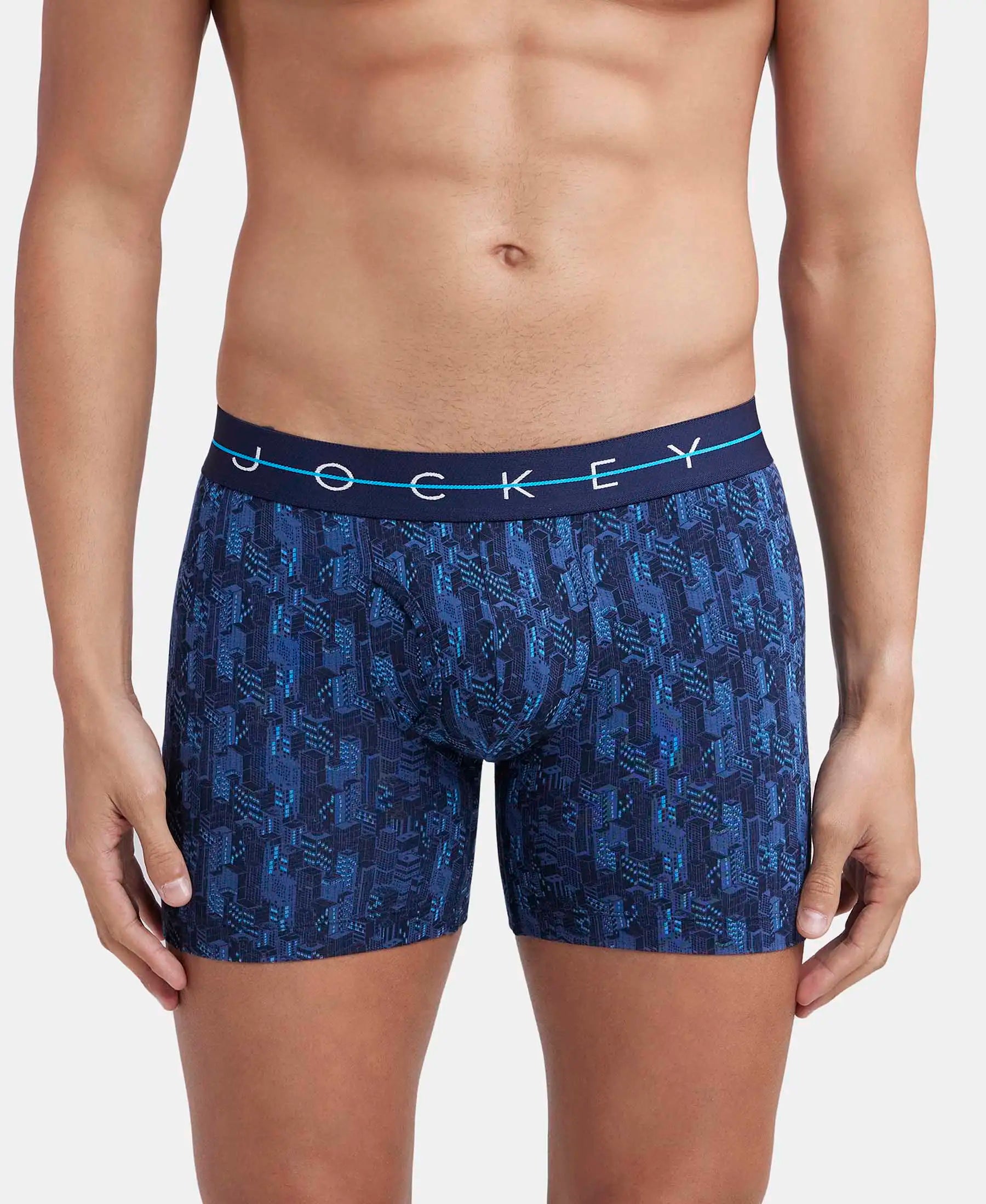 Buy Super Combed Cotton Elastane Printed Boxer Brief with