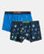 Super Combed Cotton Elastane Stretch Printed Trunk with Ultrasoft Waistband - Rich Royal Blue & Navy (Pack of 2)