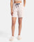 Super Combed Cotton Relaxed Fit Printed Sleep Shorts with Side Pockets - Vapour Blue