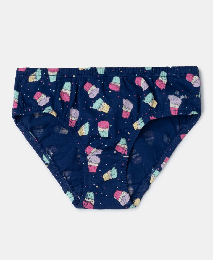 Super Combed Cotton Printed Panty with Ultrasoft Waistband - Fairy Tale, Blue Depths & Lavendula (Pack of 3)