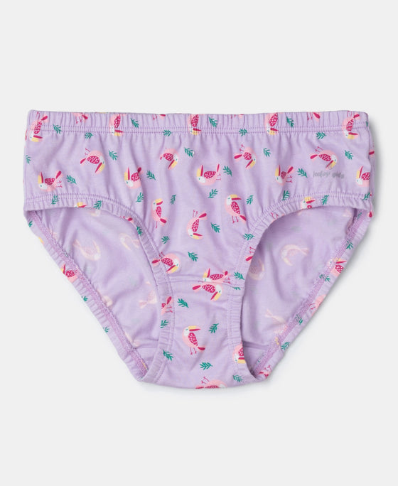 Super Combed Cotton Printed Panty with Ultrasoft Waistband - Fairy Tale, Blue Depths & Lavendula (Pack of 3)