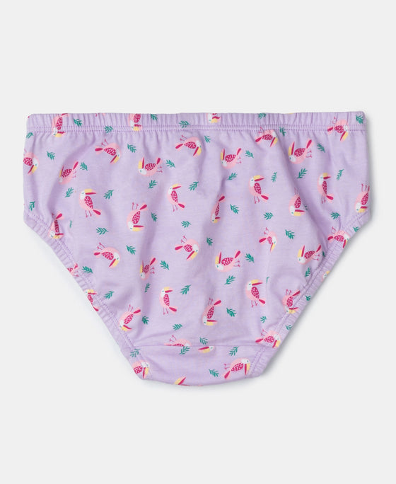 Super Combed Cotton Printed Panty with Ultrasoft Waistband - Fairy Tale, Blue Depths & Lavendula (Pack of 3)