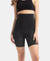 High Waist Microfiber Nylon Elastane Stretch Shorts Shapewear with Natural StayFresh Treatment - Black