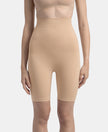 High Waist Microfiber Elastane Stretch Seamfree Shorts Shapewear - Skin