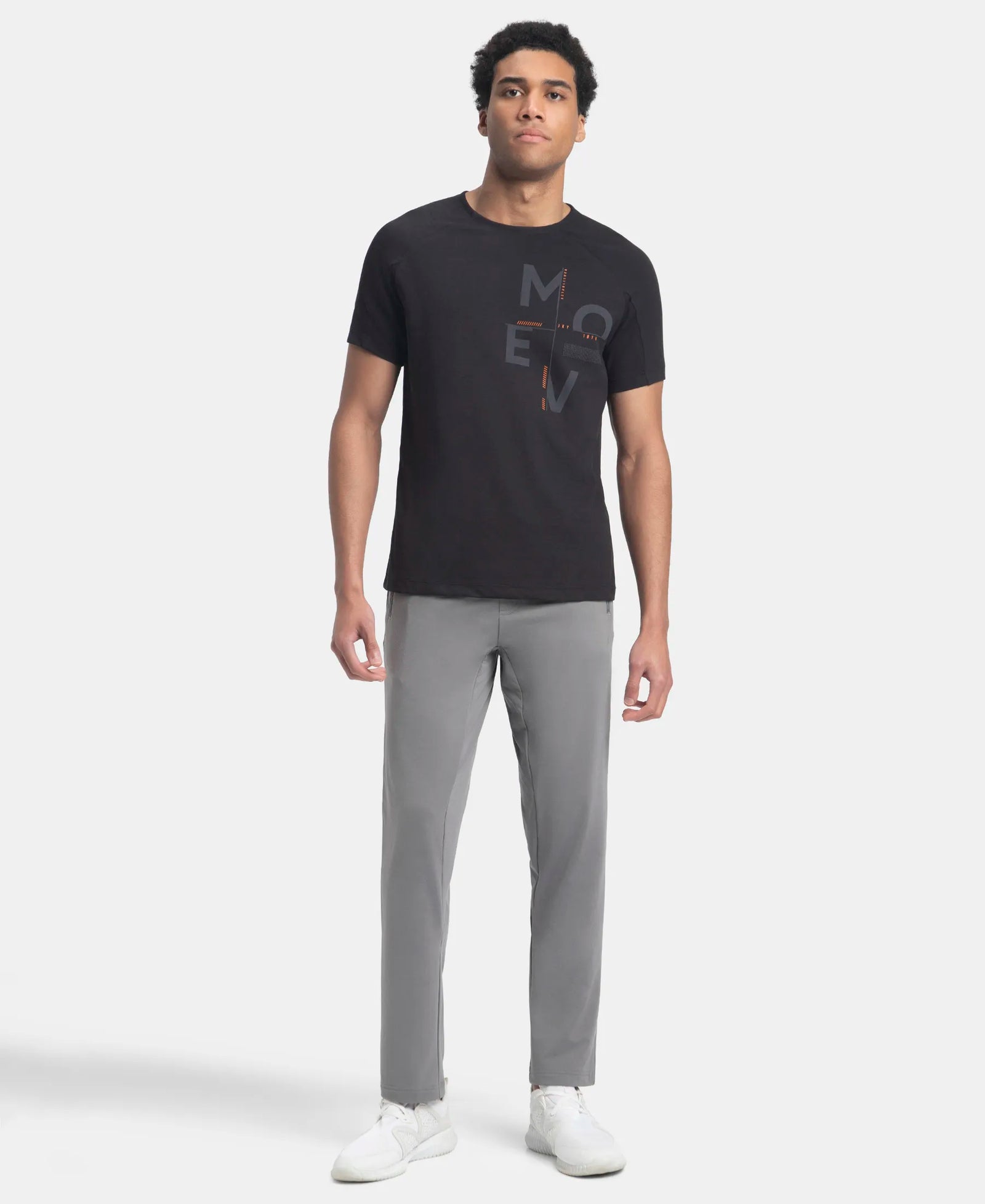 Soft Touch Microfiber Elastane Stretch Trackpant with Side Pockets and StayFresh Treatment - CP Grey