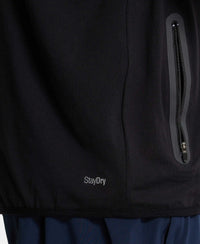 Soft Touch Microfiber Elastane Stretch Jacket with Thumbhole Styling - Black-7