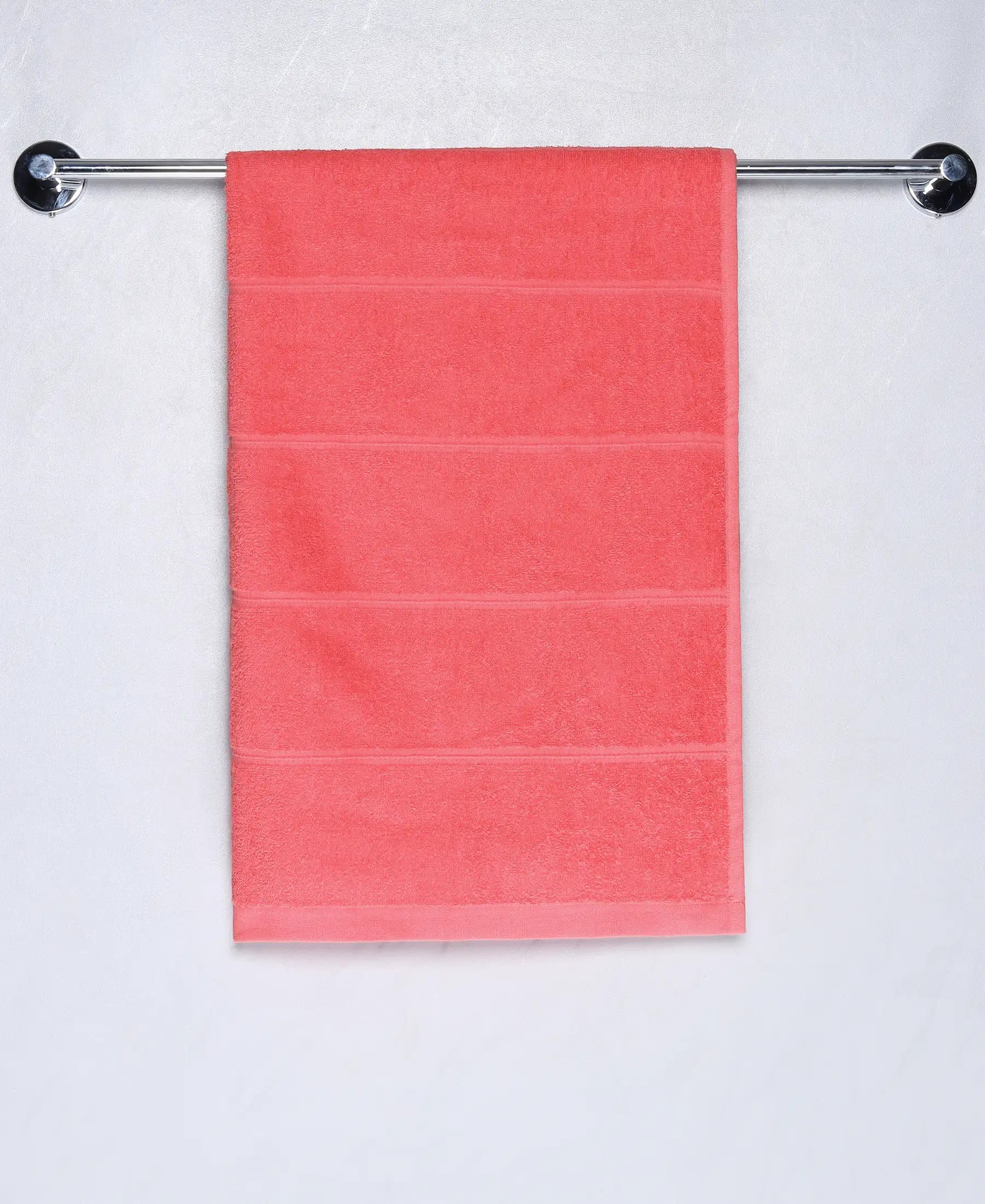 Buy Cotton Rich Terry Ultrasoft and Durable Solid Bath Towel Coral