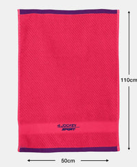 Cotton Rich Terry Ultrasoft and Durable Solid Hand Towel - Ruby (Pack of 2)