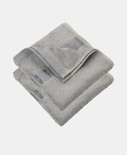 Bamboo Cotton Blend Terry Ultrasoft and Durable Hand Towel with Natural StayFresh Properties - Grey (Pack of 2)