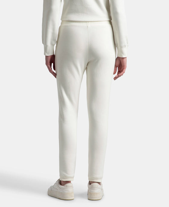 Super Combed Cotton Rich Fleece Fabric Regular Fit Joggers with StayWarm Technology - Cannoli Cream