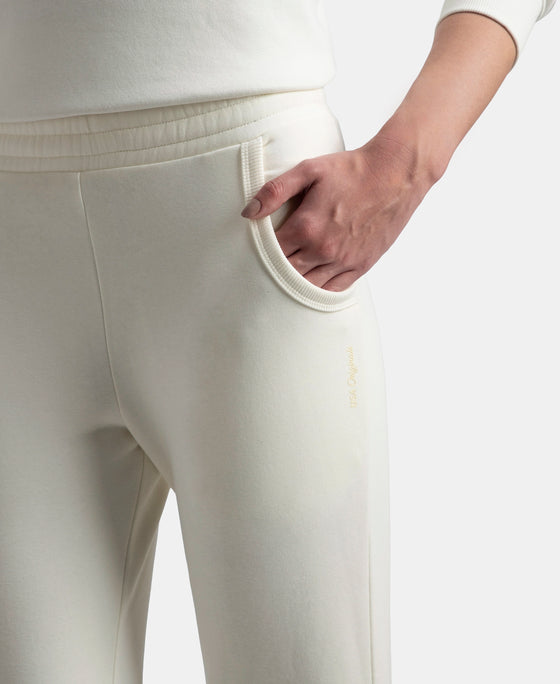 Super Combed Cotton Rich Fleece Fabric Regular Fit Joggers with StayWarm Technology - Cannoli Cream