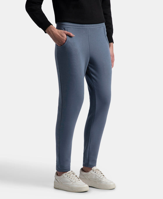 Super Combed Cotton Rich Fleece Fabric Regular Fit Joggers With Staywarm Technology - Vintage Indigo