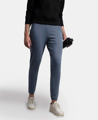 Super Combed Cotton Rich Fleece Fabric Regular Fit Joggers With Staywarm Technology - Vintage Indigo