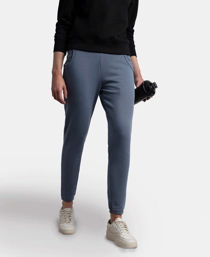 Super Combed Cotton Rich Fleece Fabric Regular Fit Joggers With Staywarm Technology - Vintage Indigo