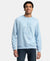 Super Combed Cotton Rich French Terry Printed Sweatshirt with Ribbed Cuffs - Powder Blue
