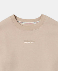 Super Combed Cotton Rich Graphic Print Fleece Sweatshirt with StayWarm Technology - Pure Cashmere