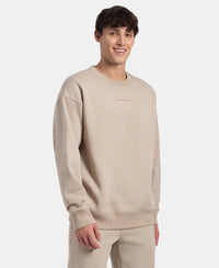Super Combed Cotton Rich Graphic Print Fleece Sweatshirt with StayWarm Technology - Pure Cashmere