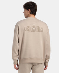 Super Combed Cotton Rich Graphic Print Fleece Sweatshirt with StayWarm Technology - Pure Cashmere