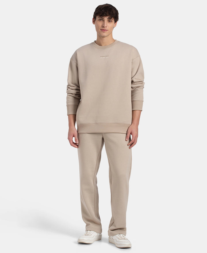 Super Combed Cotton Rich Graphic Print Fleece Sweatshirt with StayWarm Technology - Pure Cashmere