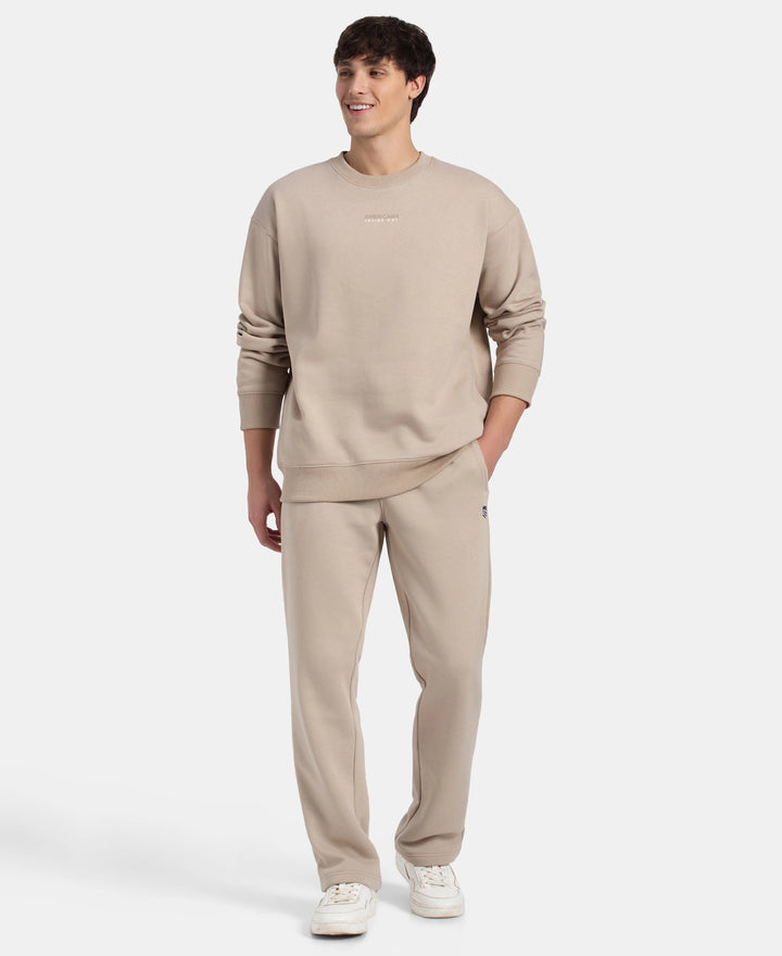 Super Combed Cotton Rich Graphic Print Fleece Sweatshirt with StayWarm Technology - Pure Cashmere