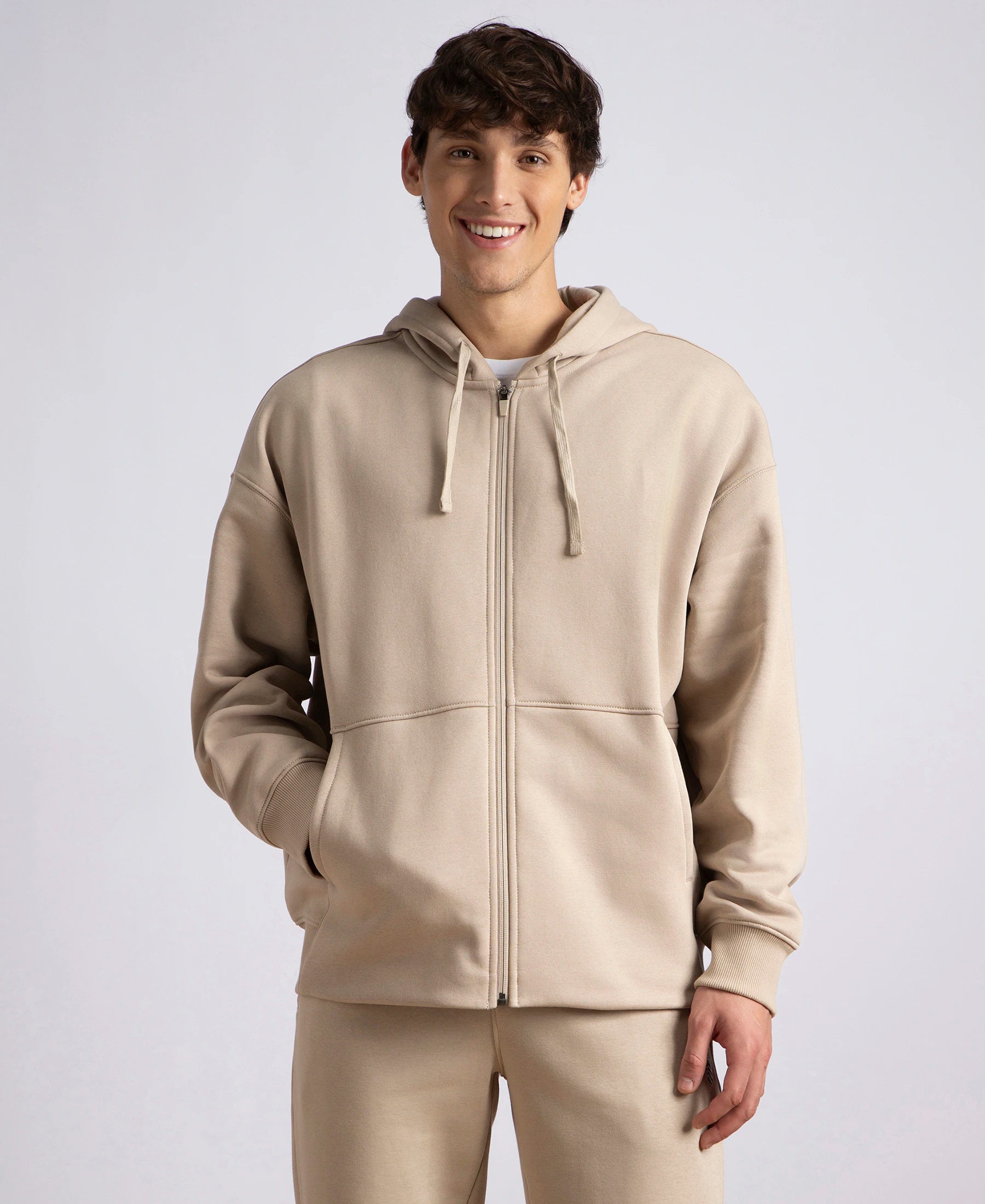 Buy Oversized Super Combed Cotton Rich Fleece Jacket with StayWarm