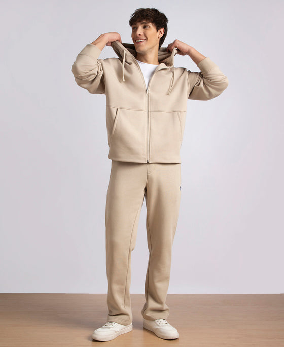 Oversized Super Combed Cotton Rich Fleece Jacket with StayWarm Technology - Pure Cashmere