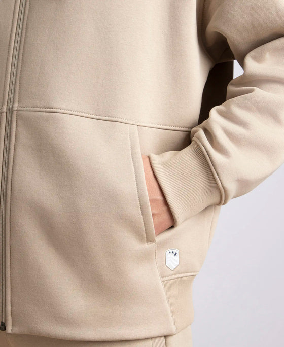 Oversized Super Combed Cotton Rich Fleece Jacket with StayWarm Technology - Pure Cashmere