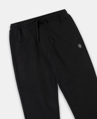 Super Combed Cotton Rich Fleece Trackpants with StayWarm Technology - Black