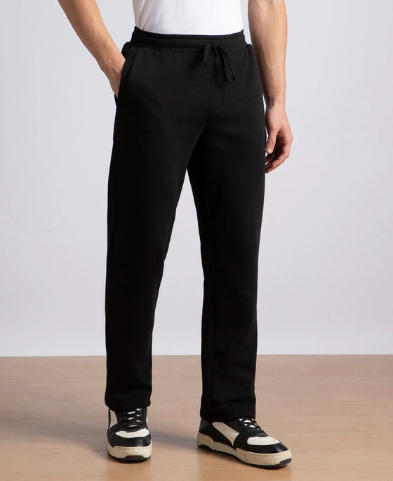 Super Combed Cotton Rich Fleece Trackpants with StayWarm Technology - Black