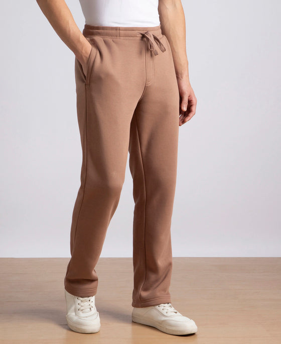 Super Combed Cotton Rich Fleece Trackpants with StayWarm Technology - Brownie