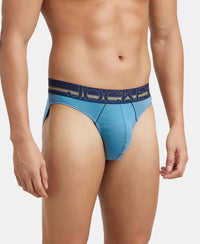 Super Combed Cotton Rib Solid Brief with Ultrasoft Waistband - Aegean Blue-2