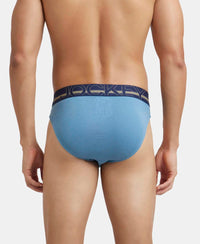 Super Combed Cotton Rib Solid Brief with Ultrasoft Waistband - Aegean Blue-3