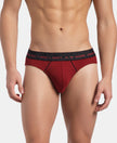 Super Combed Cotton Rib Solid Brief with Ultrasoft Waistband - Sundried Tomato