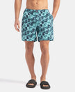 Super Combed Mercerized Cotton Woven Printed Boxer Shorts with Side Pockets - Leisure Time