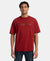 Super Combed Cotton Rich Graphic Printed Oversized T-Shirt - Sundried Tomato USA