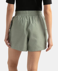Super Combed Cotton Regular Fit Hybrid Cargo Shorts - Iceberg Green