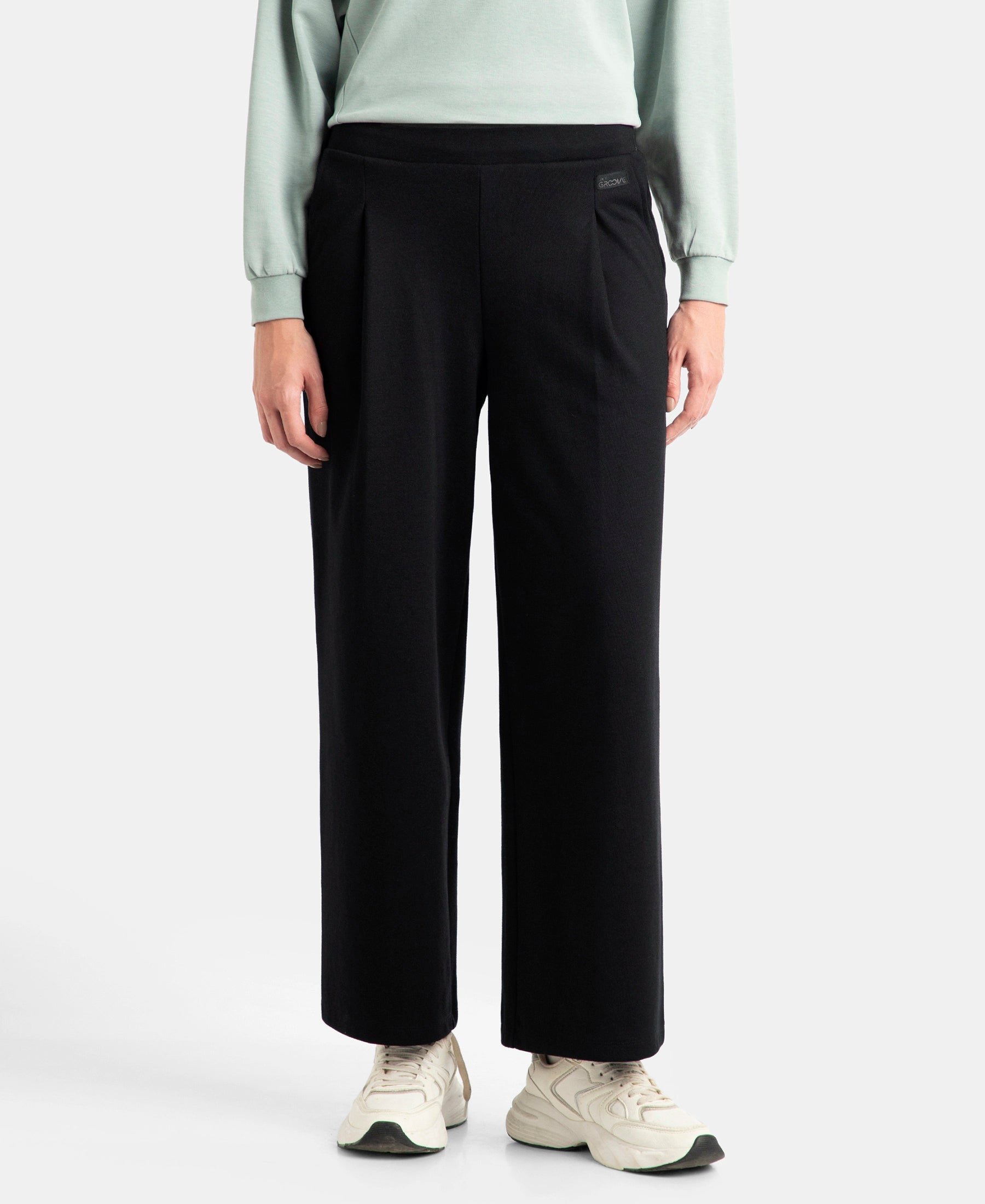 Buy Super Combed Cotton Rich Relaxed Fit Wide Leg Pants with Side