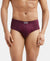 Super Combed Cotton Rib Solid Brief with StayFresh Treatment - Wine Tasting-1