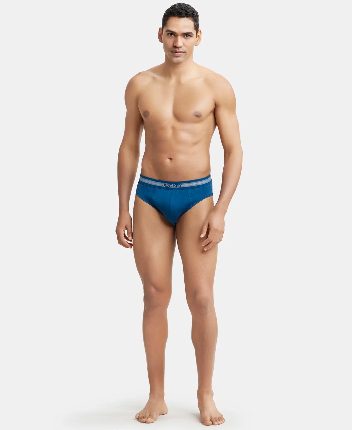 Super Combed Cotton Solid Brief with Stay Fresh Treatment - Poseidon-4