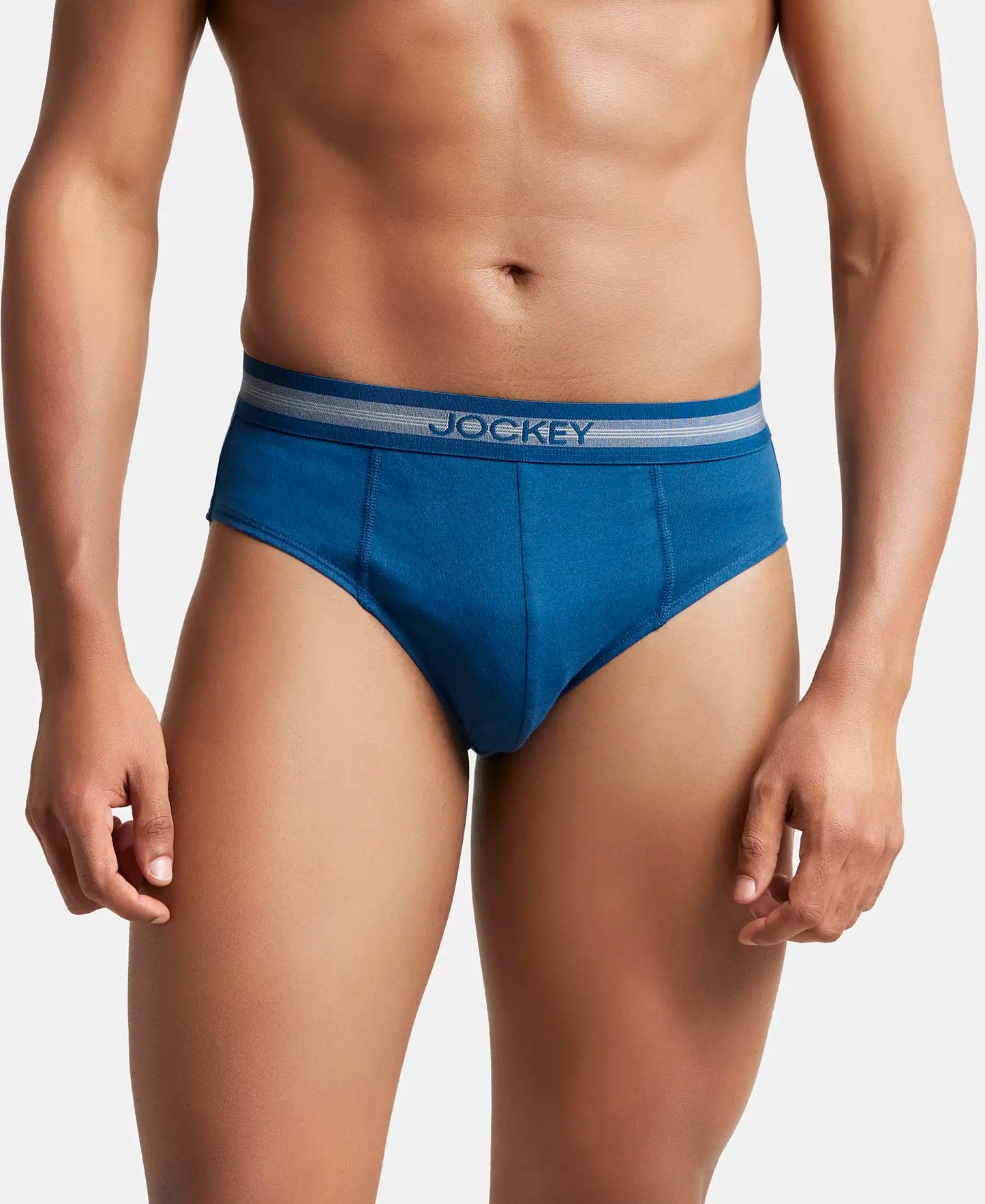 Super Combed Cotton Solid Brief with Stay Fresh Treatment - Poseidon-2