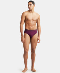 Super Combed Cotton Solid Brief with Stay Fresh Treatment - Wine Tasting-4